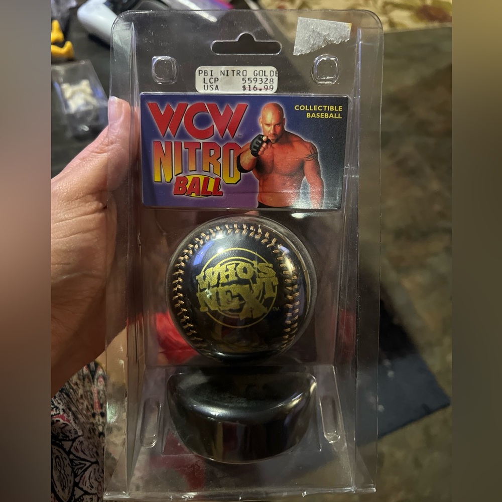 Vintage WCW Goldberg collectible baseball